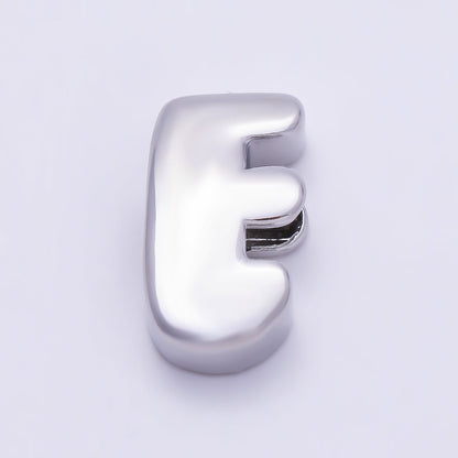 Silver 20mm Minimalist Chubby Initial Letter A-Z Alphabet Personalized Bead | Beads-00440 ~ Beads-00439 (Copy)