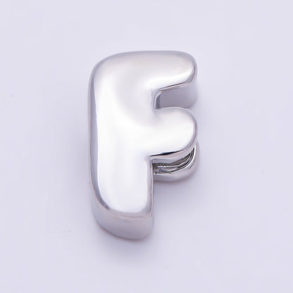 Silver 20mm Minimalist Chubby Initial Letter A-Z Alphabet Personalized Bead | Beads-00440 ~ Beads-00439 (Copy)