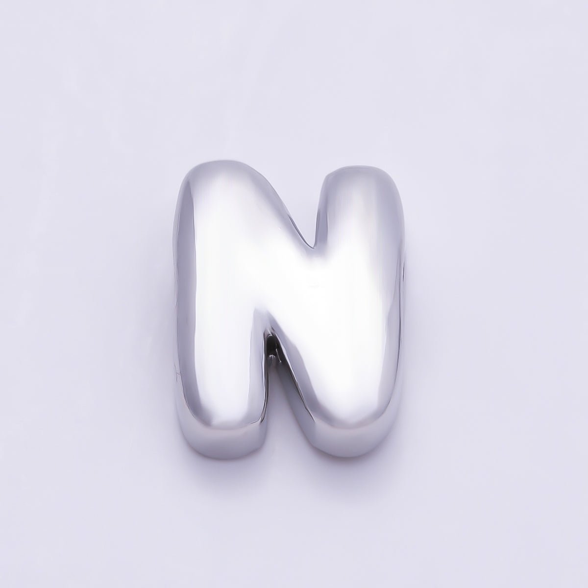 Silver 20mm Minimalist Chubby Initial Letter A-Z Alphabet Personalized Bead | Beads-00440 ~ Beads-00439 (Copy)