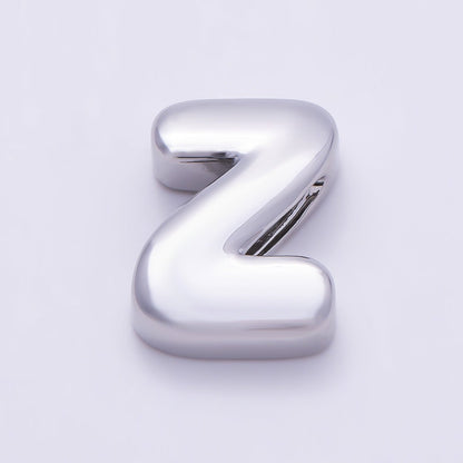 Silver 20mm Minimalist Chubby Initial Letter A-Z Alphabet Personalized Bead | Beads-00440 ~ Beads-00439 (Copy)