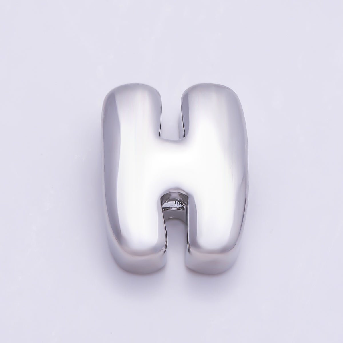 Silver 20mm Minimalist Chubby Initial Letter A-Z Alphabet Personalized Bead | Beads-00440 ~ Beads-00439 (Copy)