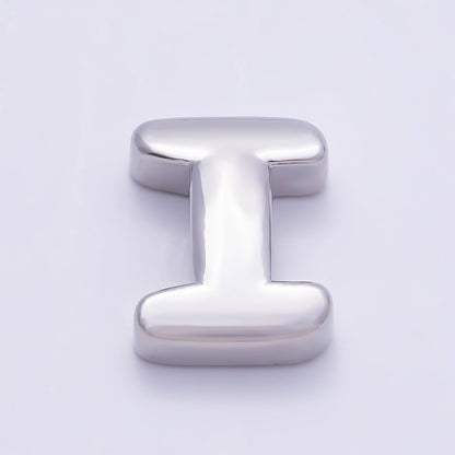Silver 20mm Minimalist Chubby Initial Letter A-Z Alphabet Personalized Bead | Beads-00440 ~ Beads-00439 (Copy)