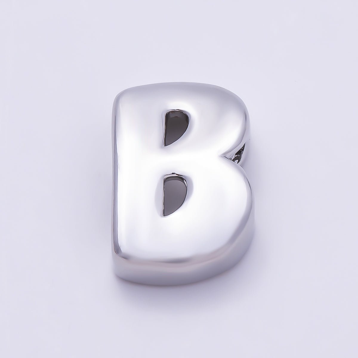 Silver 20mm Minimalist Chubby Initial Letter A-Z Alphabet Personalized Bead | Beads-00440 ~ Beads-00439 (Copy)