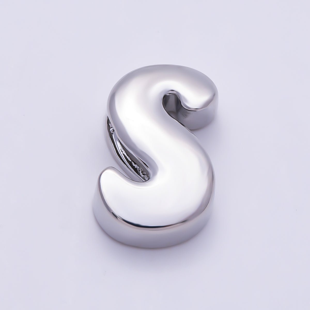 Silver 20mm Minimalist Chubby Initial Letter A-Z Alphabet Personalized Bead | Beads-00440 ~ Beads-00439 (Copy)