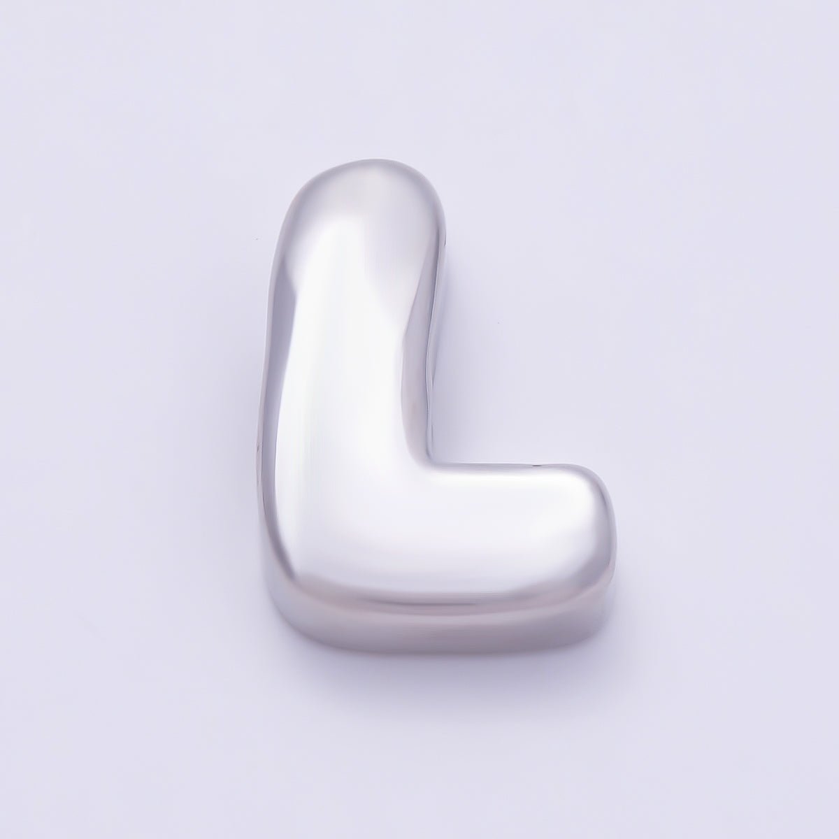 Silver 20mm Minimalist Chubby Initial Letter A-Z Alphabet Personalized Bead | Beads-00440 ~ Beads-00439 (Copy)