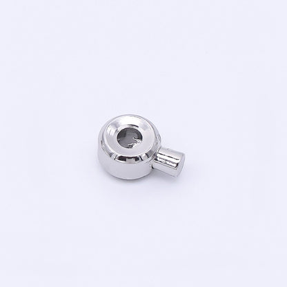 Silver 4mm Polished Open Barrel Closure Findings by Set | Z1276