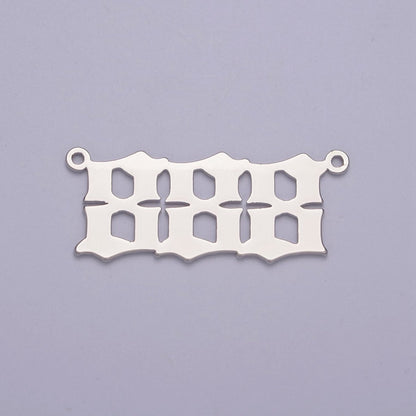 Silver Angel Number Charm Connector Lucky Number for Necklace Bracelet Component | G605-609