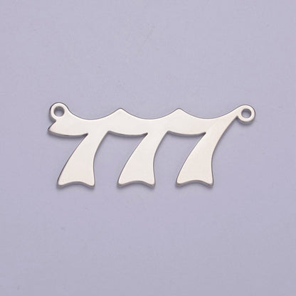 Silver Angel Number Charm Connector Lucky Number for Necklace Bracelet Component | G605-609