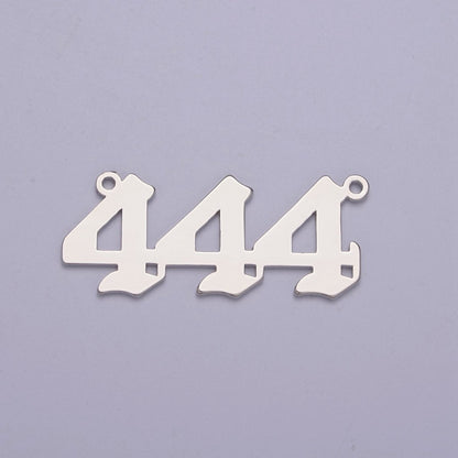 Silver Angel Number Charm Connector Lucky Number for Necklace Bracelet Component | G605-609