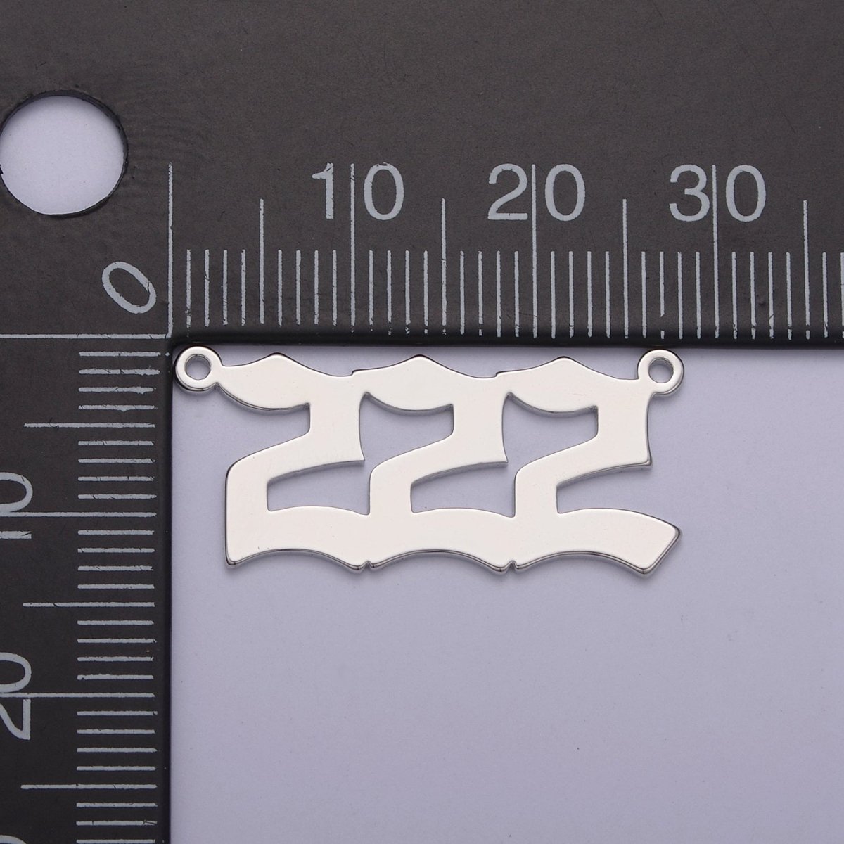 Silver Angel Number Charm Connector Lucky Number for Necklace Bracelet Component | G605-609