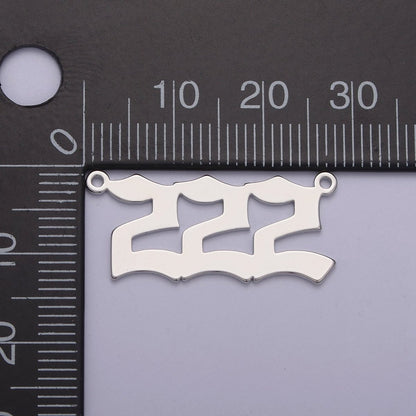 Silver Angel Number Charm Connector Lucky Number for Necklace Bracelet Component | G605-609