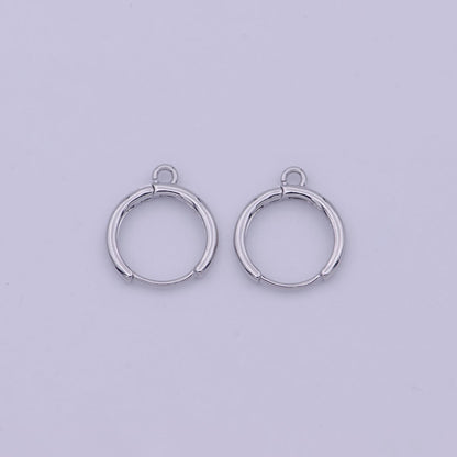Silver Earring Findings, plain Leverback Findings 13.9x15.9mm L-642