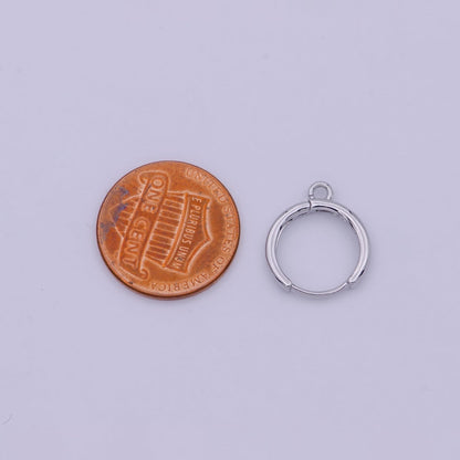 Silver Earring Findings, plain Leverback Findings 13.9x15.9mm L-642
