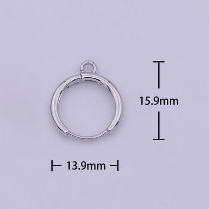 Silver Earring Findings, plain Leverback Findings 13.9x15.9mm L-642