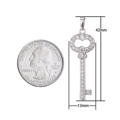 Silver Gold Filled Key Pendants  I-458