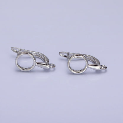 Silver, Gold Geometric Round Drip Open Loop English Lock Earring Supply | Z-203 Z-215