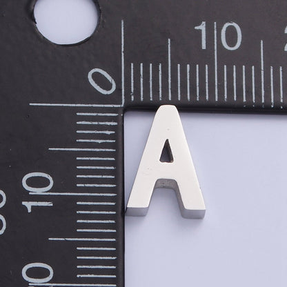 Silver Initial Alphabet Bead Charm For DIY Necklace Making, A-A1682-A-A1694