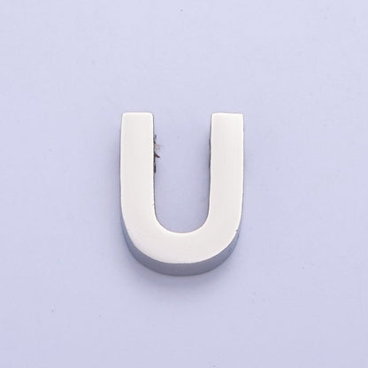 Silver Initial Alphabet Bead Charm For DIY Necklace Making, A-A1682-A-A1694