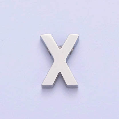 Silver Initial Alphabet Bead Charm For DIY Necklace Making, A-A1682-A-A1694