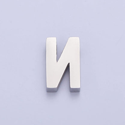 Silver Initial Alphabet Bead Charm For DIY Necklace Making, A-A1682-A-A1694