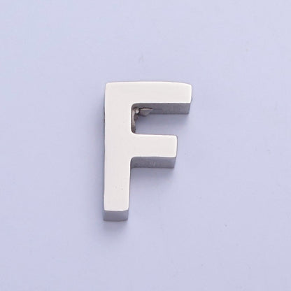 Silver Initial Alphabet Bead Charm For DIY Necklace Making, A-A1682-A-A1694