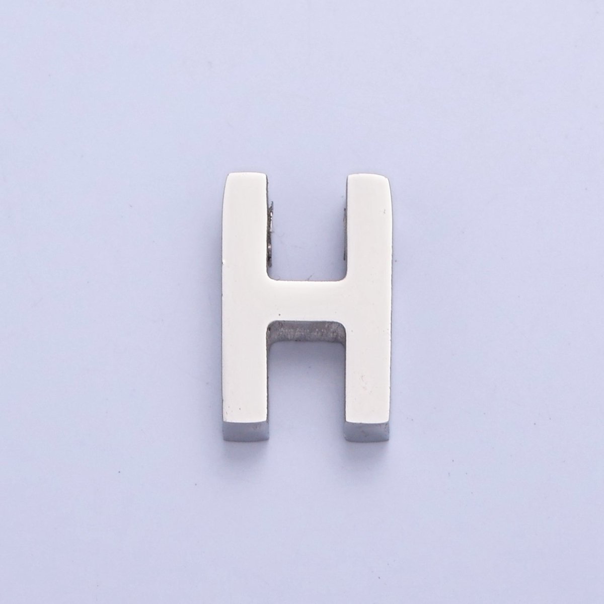 Silver Initial Alphabet Bead Charm For DIY Necklace Making, A-A1682-A-A1694