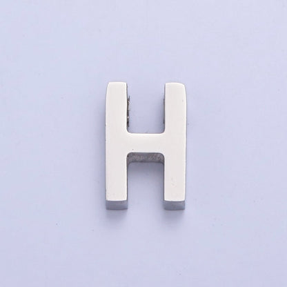 Silver Initial Alphabet Bead Charm For DIY Necklace Making, A-A1682-A-A1694