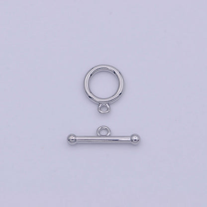 Silver OT Clasp Silver Toggle Clasp for Jewelry Making Supply K-023