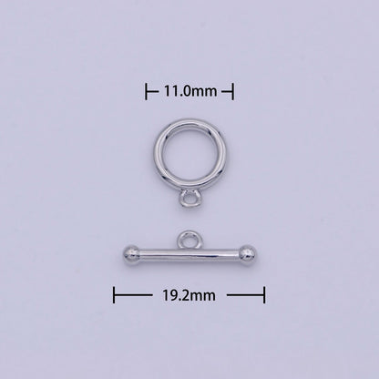 Silver OT Clasp Silver Toggle Clasp for Jewelry Making Supply K-023