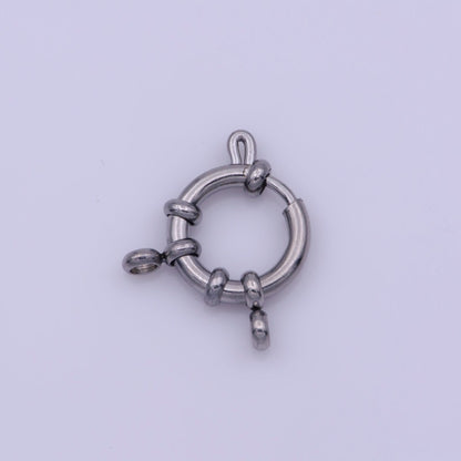 Silver Sailor Clasp, Large Spring Ring Include Loops 22mm, 24mm, Necklace Bracelet Finding L-551 L-552