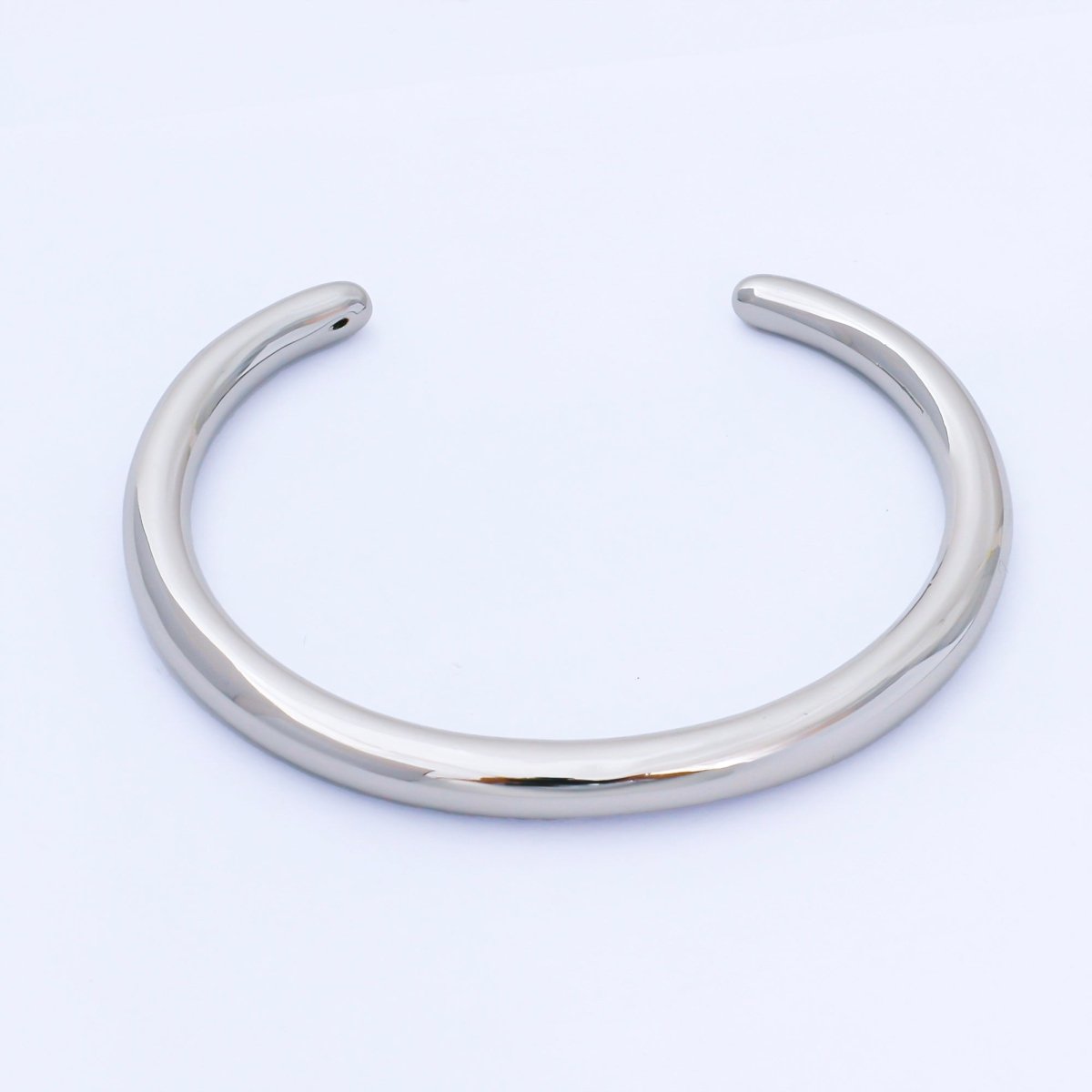 Silver Simple Minimalist Classic Cuff Bracelet | WA-1692
