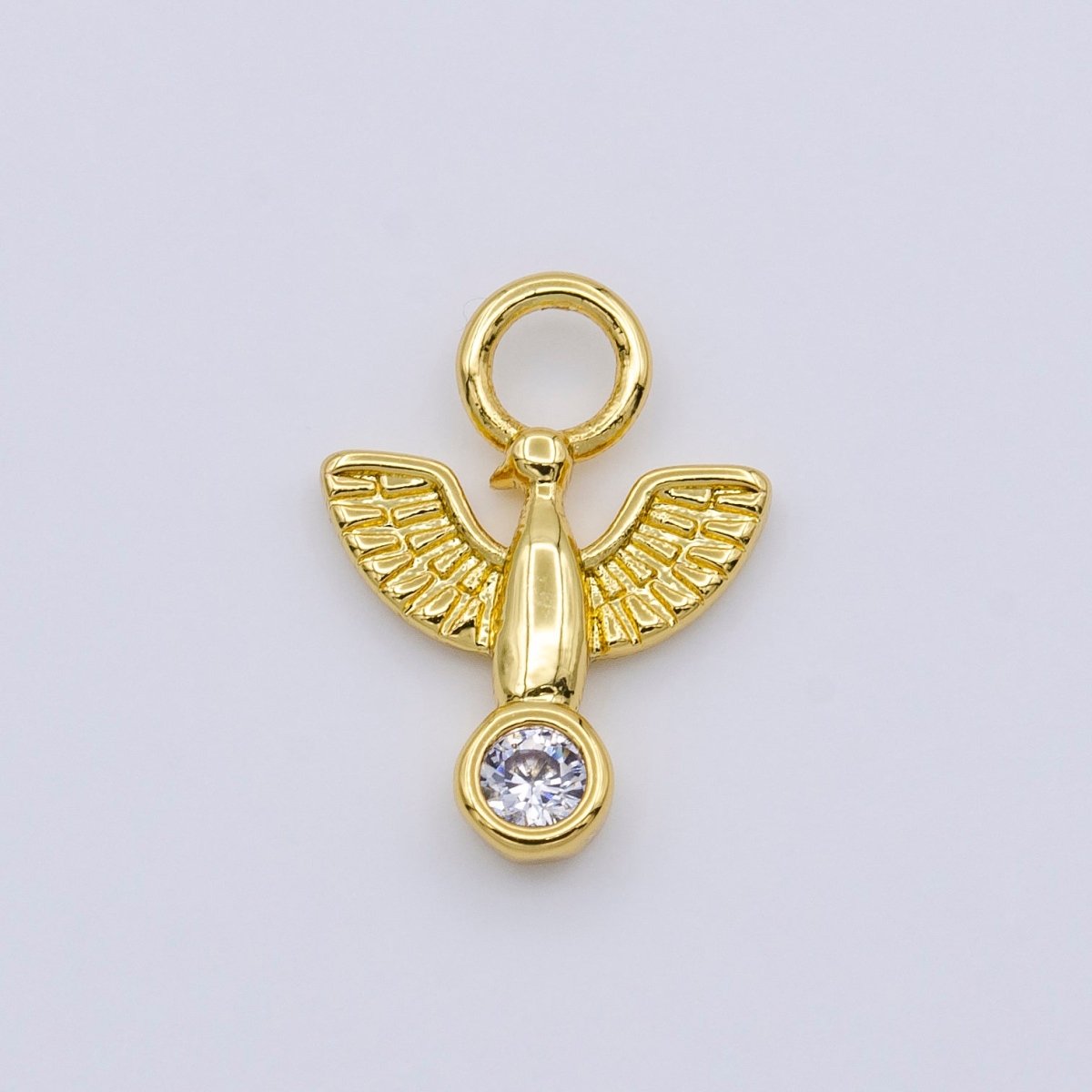 Silver Tiny Dove Charm, Bird Charm Gold Religious Charm for Add on Pendant AC056 AC057