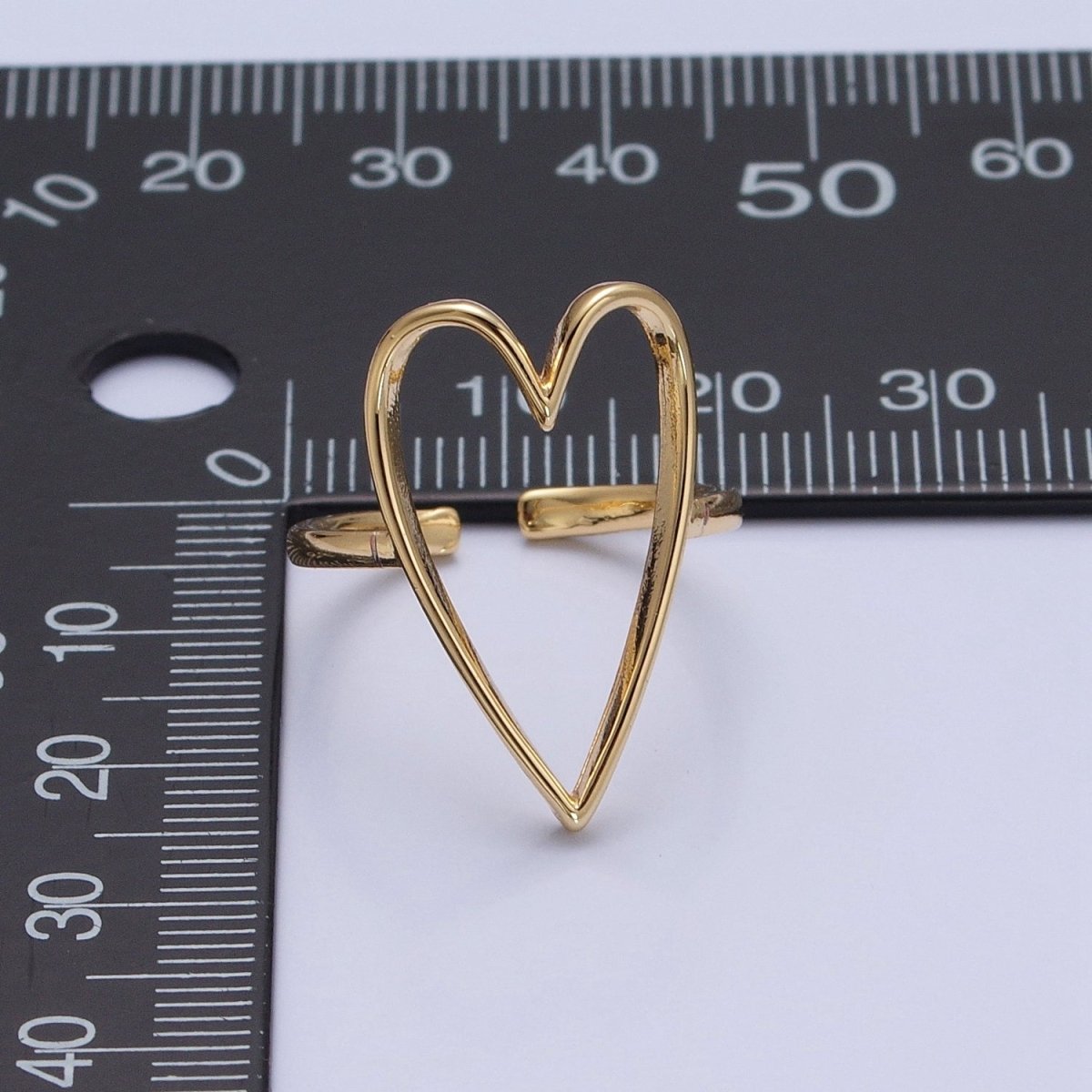 Simple Gold Heart Ring O-762