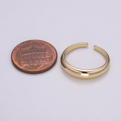 Simple Gold Ring Adjustable Ring Open ring for Stacking Ring Minimalist Jewelry in 18k gold filled US Size 6 R-324