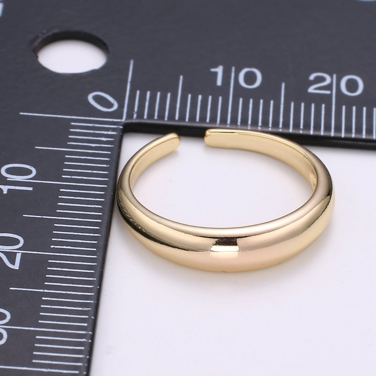 Simple Gold Ring Adjustable Ring Open ring for Stacking Ring Minimalist Jewelry in 18k gold filled US Size 6 R-324