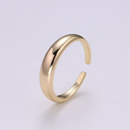 Simple Gold Ring Adjustable Ring Open ring for Stacking Ring Minimalist Jewelry in 18k gold filled US Size 6 R-324