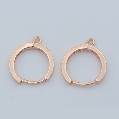 Simple Minimalist Circle Round Earring Huggies DIY Jewelry Making Earring Making L-384 L-385