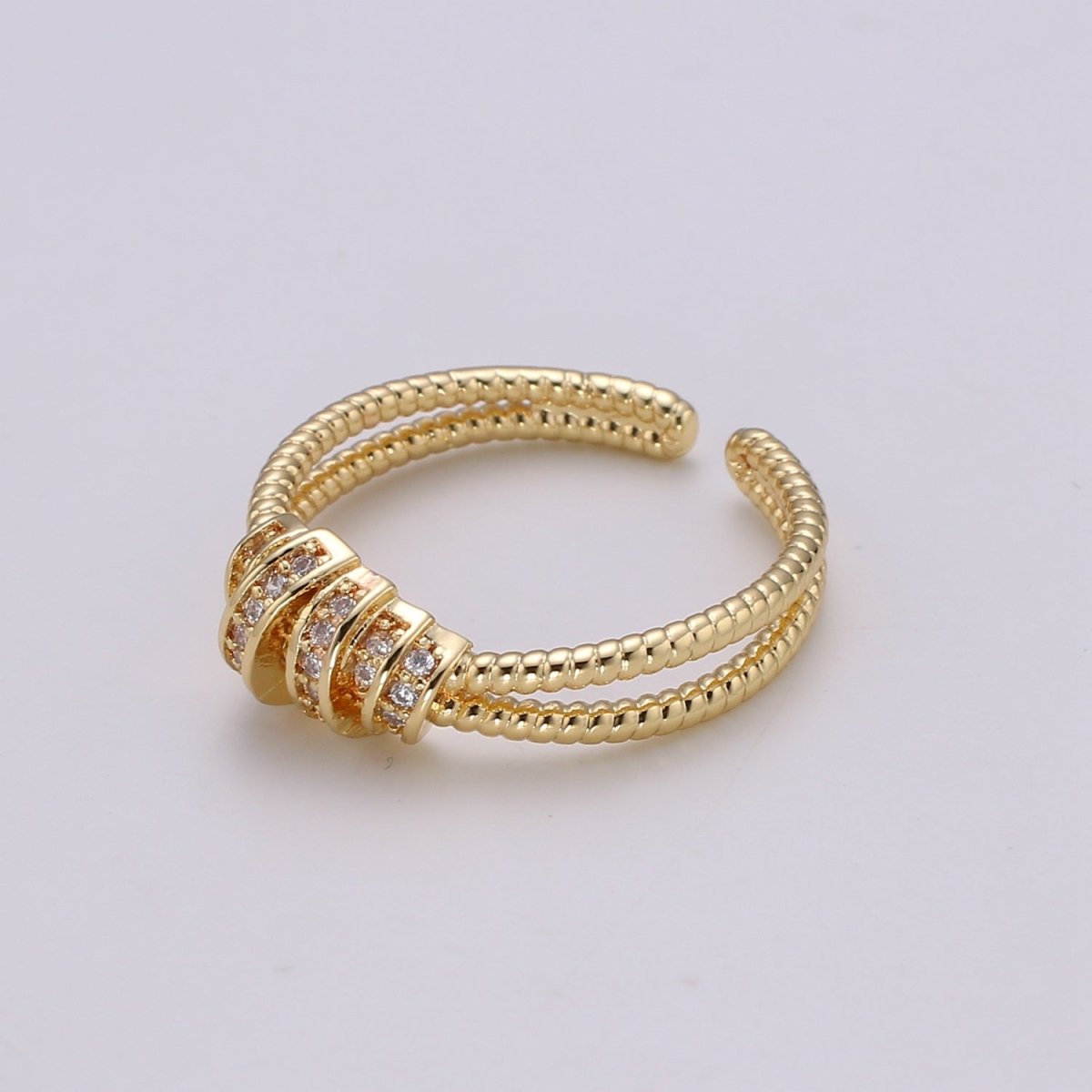 Simple Minimalist Dainty Thin Ring Stackable Rings Double Band Style Open Ring Twisted Ring Everyday Wear R-186