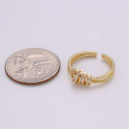Simple Minimalist Dainty Thin Ring Stackable Rings Double Band Style Open Ring Twisted Ring Everyday Wear R-186