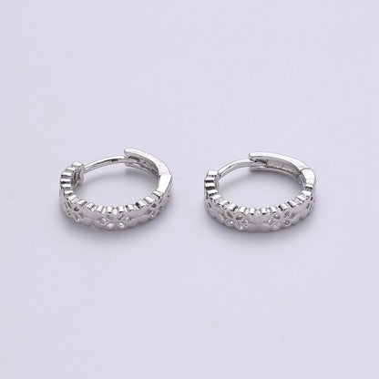 Simple Minimalist Gold Filled Huggies K-662-K-664