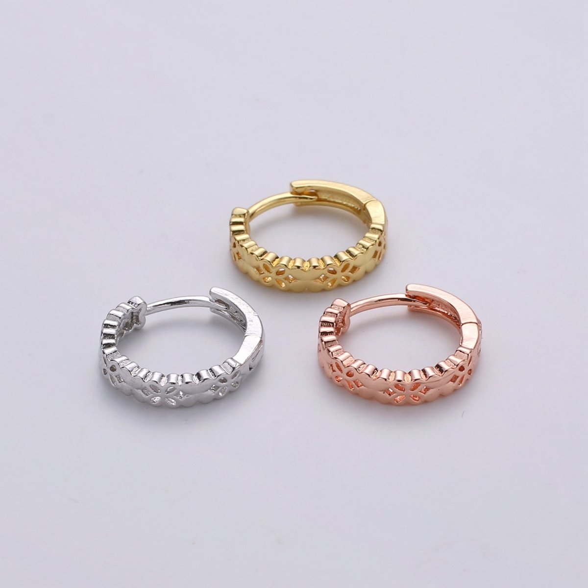 Simple Minimalist Gold Filled Huggies K-662-K-664
