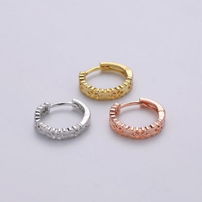 Simple Minimalist Gold Filled Huggies K-662-K-664