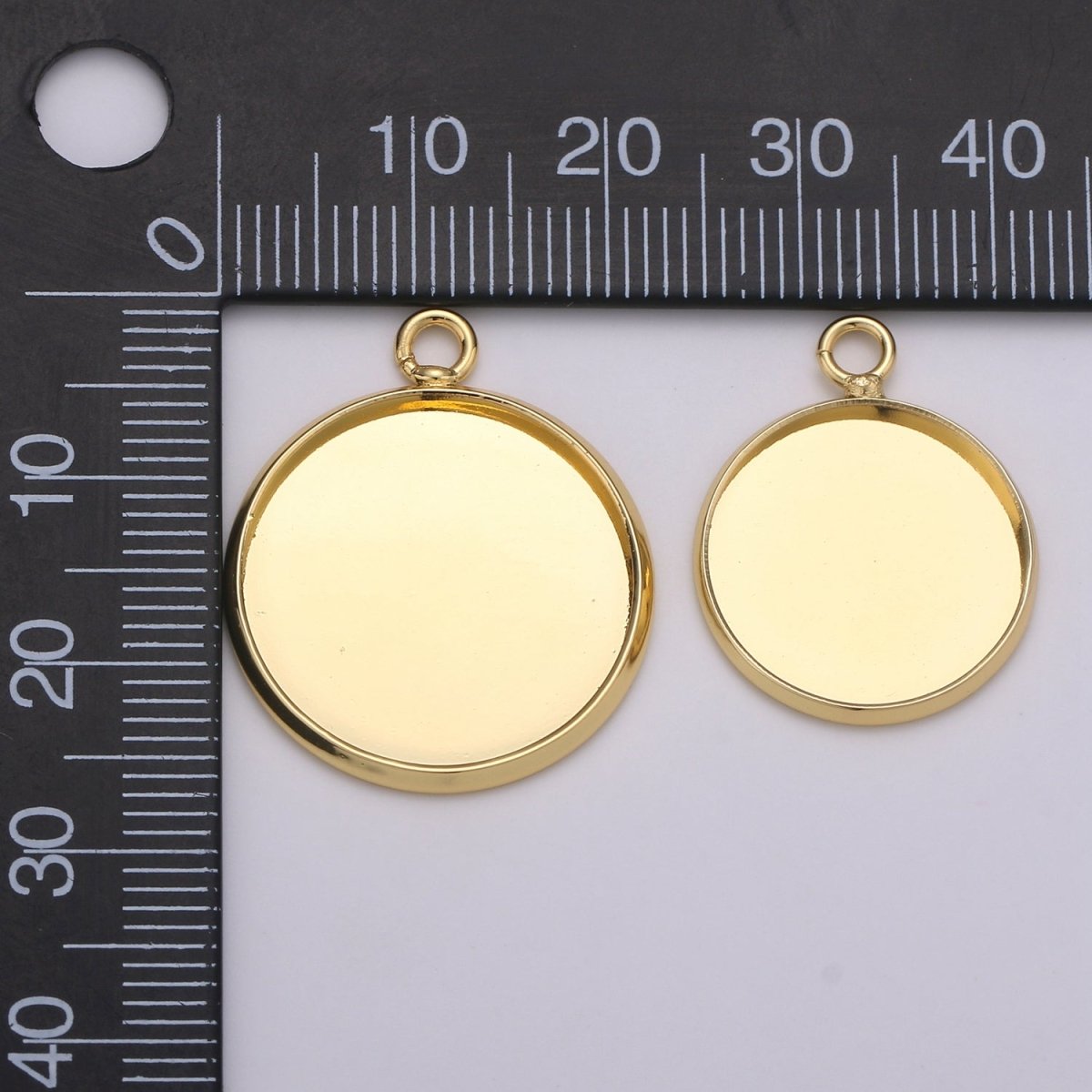 Simple Minimalist Golden Coin Gold Filled Charm K-929,K-930,L-086
