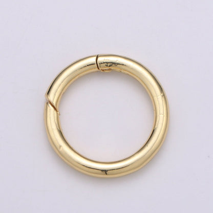 Simple Minimalist Round Push Gate Ring For Connector Charm Holder Connector Wrislet Holder  L-059