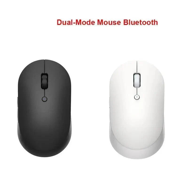 Simple Modern White/Black Wireless Bluetooth USB Connection Optical Mouse For Laptop PC Portable Slim Rechargeable Mouse Computer Mouse