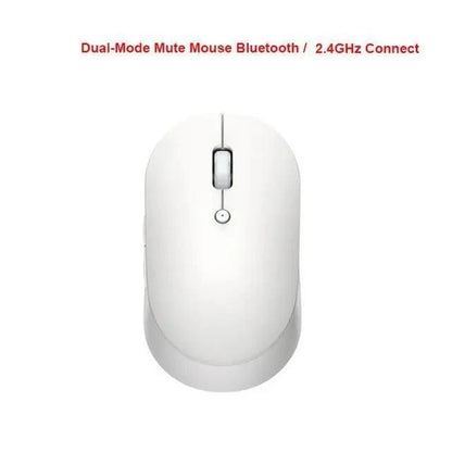 Simple Modern White/Black Wireless Bluetooth USB Connection Optical Mouse For Laptop PC Portable Slim Rechargeable Mouse Computer Mouse