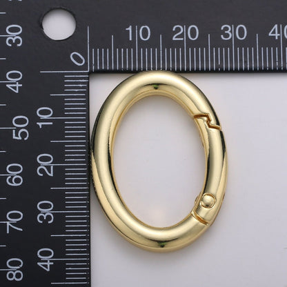 Simple Oval Push Gate Ring For Charm Connectors Wristlet Holder DIY Jewelry Making  L-048