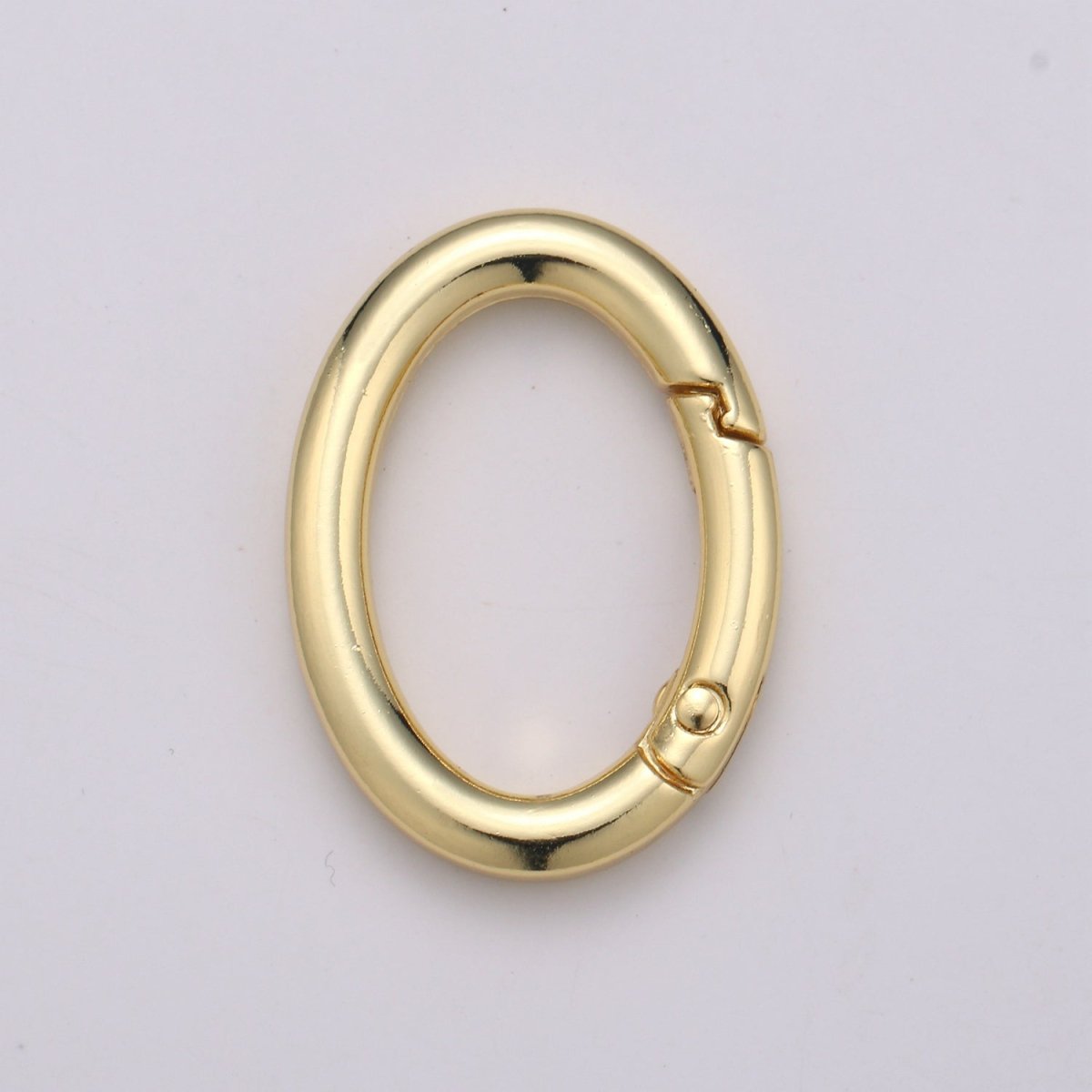 Simple Oval Push Gate Ring For Charm Connectors Wristlet Holder DIY Jewelry Making  L-048