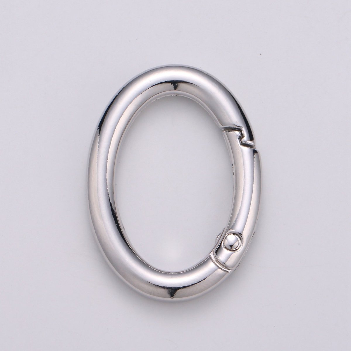 Simple Oval Push Gate Ring For Charm Connectors Wristlet Holder DIY Jewelry Making  L-048