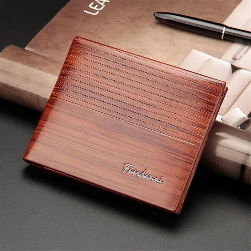 Simple Thin Leather Card Holders Vintage Brown Small Men Business Wallets Classic Design Wallets For Men